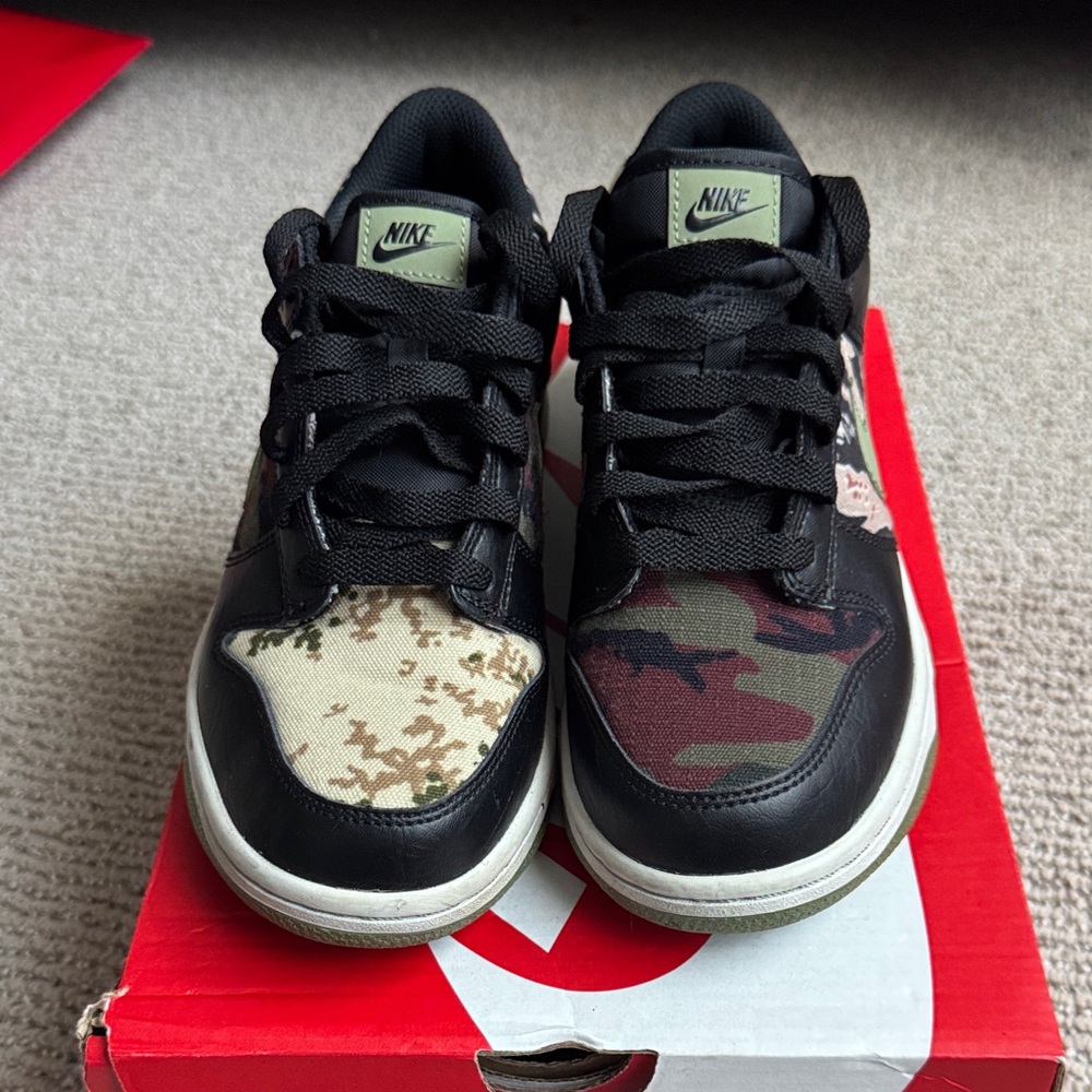 Nike Dunk Low Crazy Camo Sneaker Size 6Y